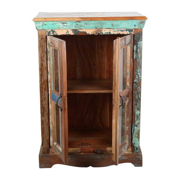 Kommode Altholz Shabby Braun - Massivholz - 67 x 97 x 41 cm
