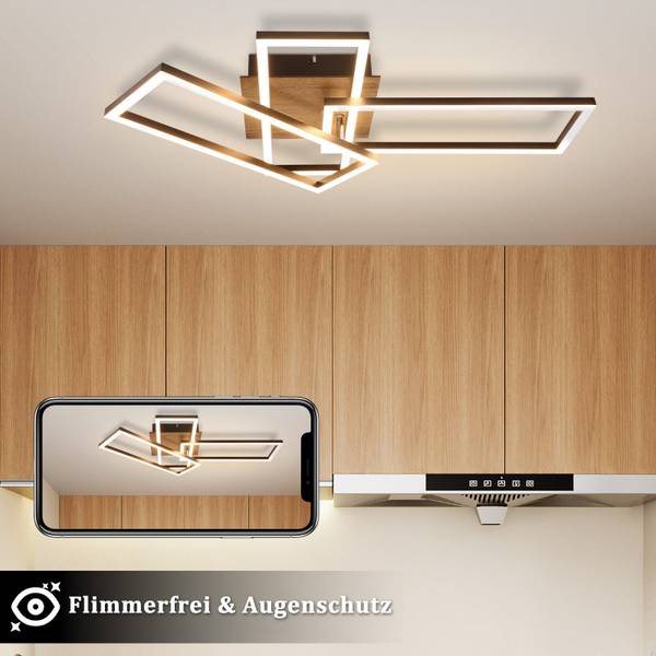 LED Plafondlamp Gale zwart - metaal - 35 x 10 x 65 cm