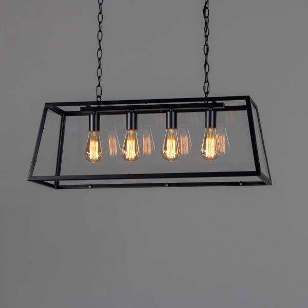 Hängeleuchte Fresy Schwarz - Metall - 78 x 26 x 78 cm