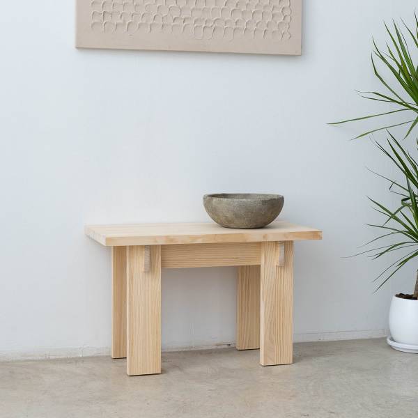 Bank kleine Begur Lackiert Braun - Kiefer - 75 x 46 x 35 cm