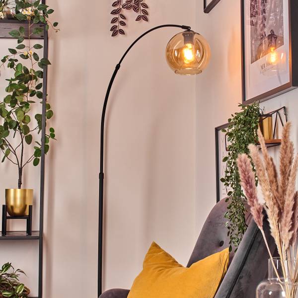 Stehlampe Cesaro Orange - Aluminium - Klarglas - Marmor - 101 x 185 x 72 cm