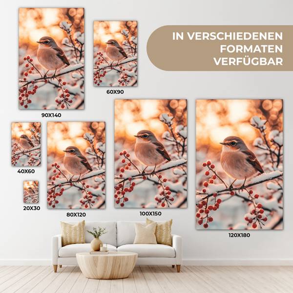 LEINWANDBILD Vogel 40 x 60 cm