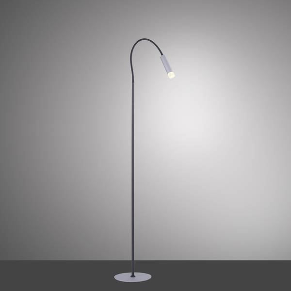 LED Stehlampe PURE GEMIN Grau - Metall - 35 x 126 x 35 cm
