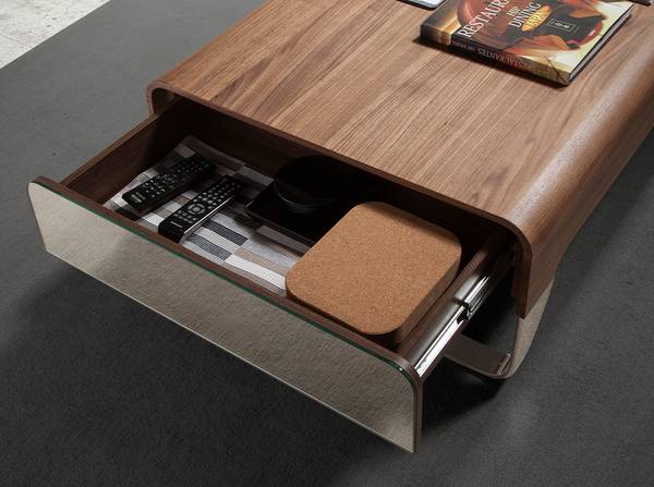 Couchtisch 2001 Braun - Walnuss - Stahl - 120 x 34 x 70 cm