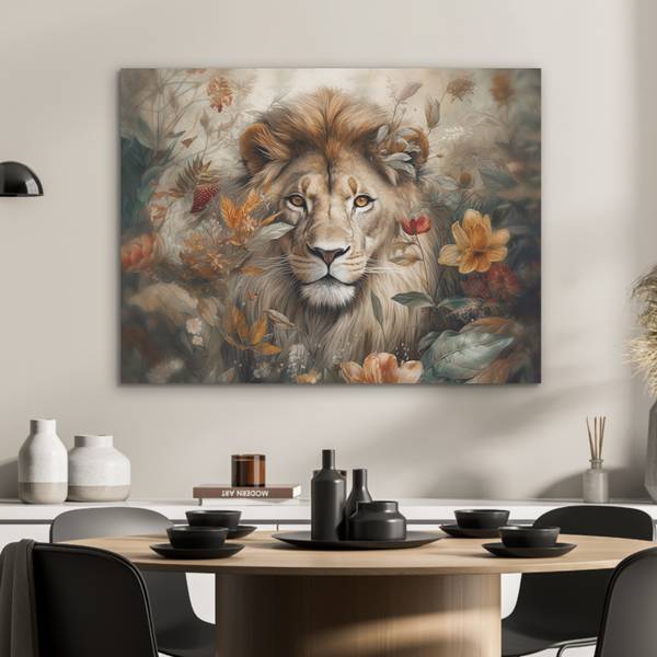 AKUSTIKBILD Löwe 80 x 60 cm