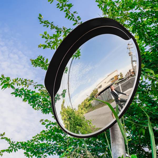 Verkeersspiegel 60 cm zwart zwart - kunststof - 60 x 60 x 25 cm