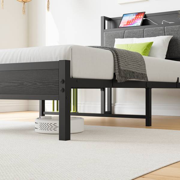 Bettgestell ZY-020 Schwarz - Holzwerkstoff - 91 x 99 x 217 cm