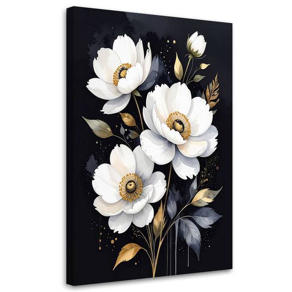Canvas shilderij Bloemen 30 x 45 cm