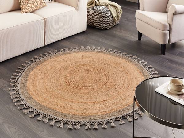 Teppich MARTS Beige - Grau - 140 x 140 cm
