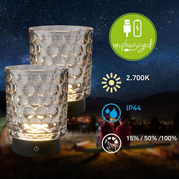 Tischlampe Sunora 2er Set Schwarz