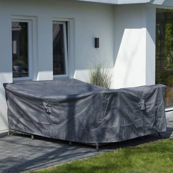 Gartenmöbel-Abdeckung 3014522 Grau - Polyester - 130 x 85 x 130 cm