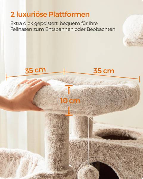 Kratzbaum 100513 Braun - Holzwerkstoff - 49 x 135 x 49 cm