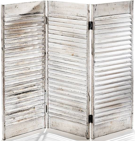 Paravent WHITEPARA90 Grau - Holzwerkstoff - 2 x 81 x 90 cm