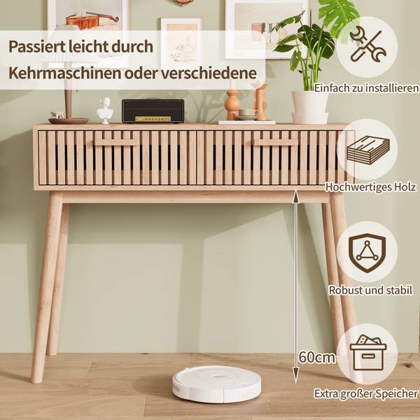 Konsolentische GKHYM5 Braun - Holzwerkstoff - 100 x 80 x 35 cm
