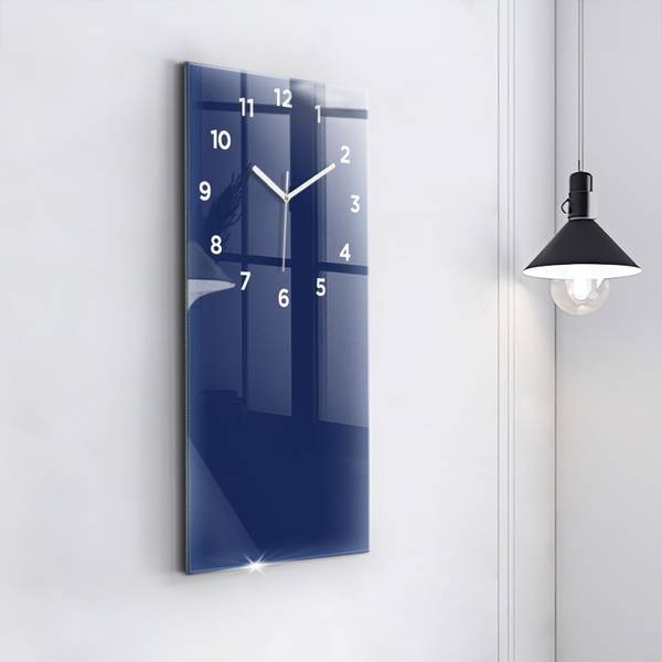 Wanduhr Tiefsee Blau Blau - Glas - 30 x 60 x 0 cm