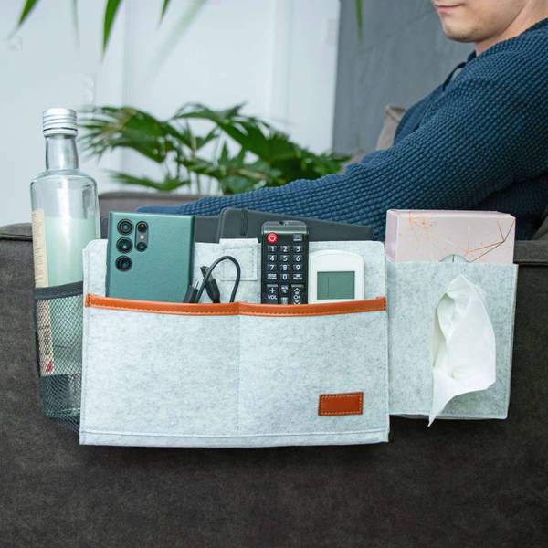 Betttasche OLGA Hellgrau