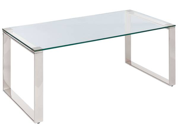 Salontafel TILON zilver - glas - 100 x 40 x 50 cm