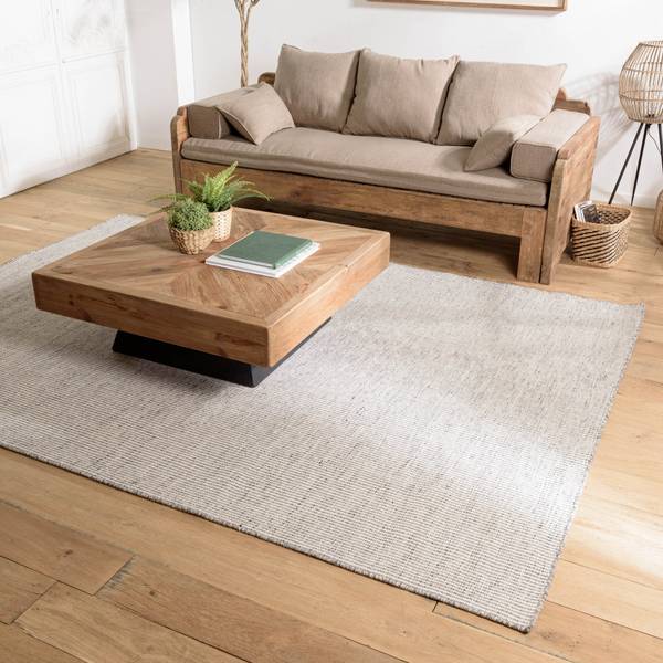 Teppich QUENTIN Weiß - Textil - 160 x 230 cm