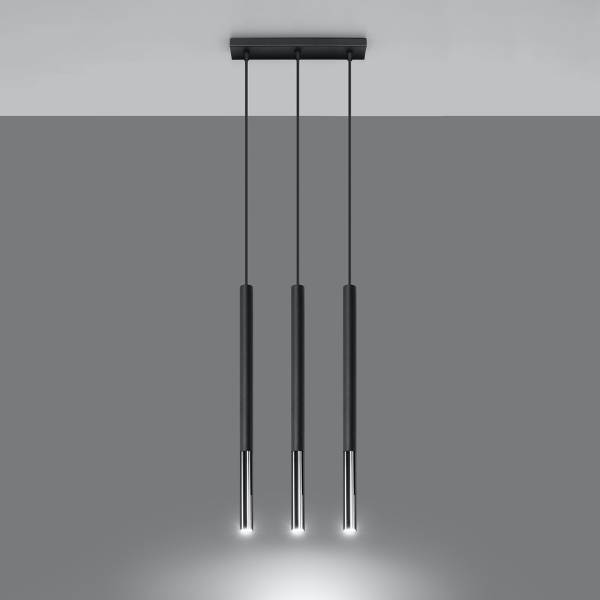 Pendelleuchten Mozaica LED 4000K Grau - 5 x 30 cm