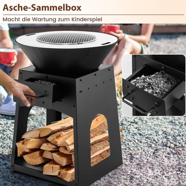 Open haard ZB33690PWNL zwart - metaal - 60 x 80 x 60 cm