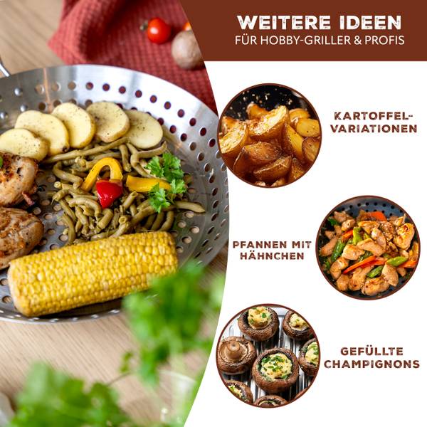 Grillpfanne 14118 Silber - Metall - 31 x 4 x 56 cm