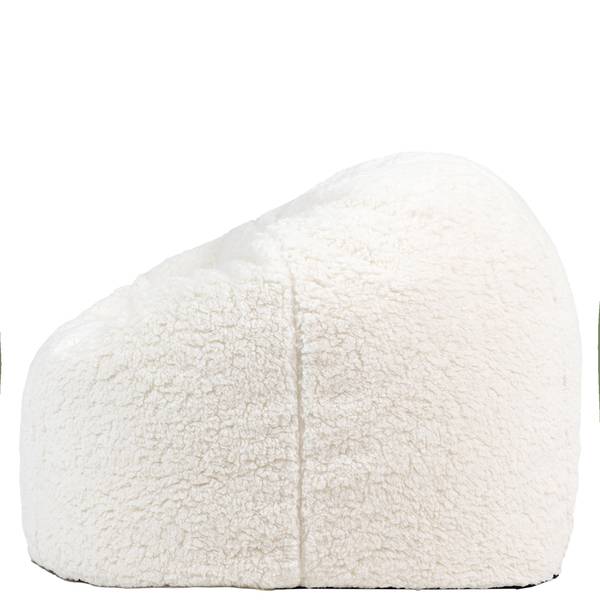 Kindersitzsack Kingston Weiß - Fleece - 80 x 45 x 80 cm