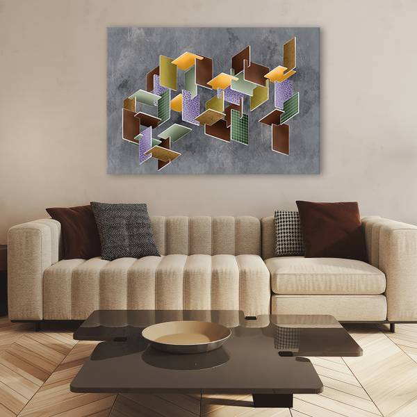 Wandbild 3d-puzzle 90 x 60 cm