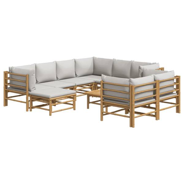 Garten-Lounge-Set 3028491-25 10-teilig Braun - Hellgrau