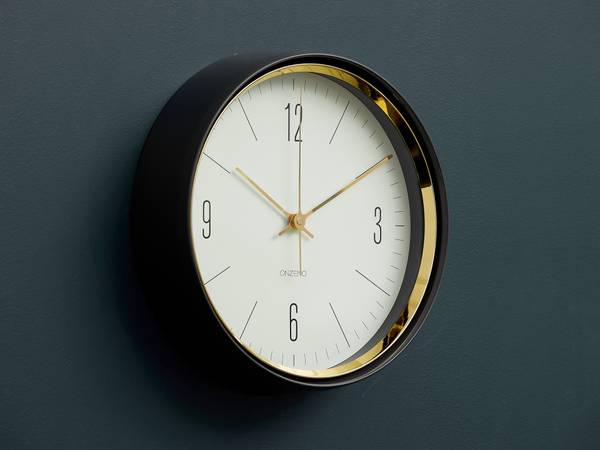 Horloge murale design Ligne Tempo Blanc - Verre clair - 33 x 33 x 5 cm