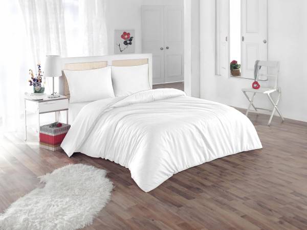 Bettwäsche AGAMI Beige - Weiß - 240 x 220 cm