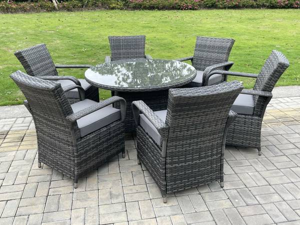6-Sitzer Rattan Stuhl Gartenmöbel Set kaufen