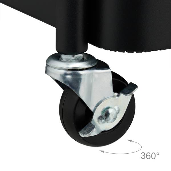 Rollwagen mit 3 Ebenen Schwarz - Grau