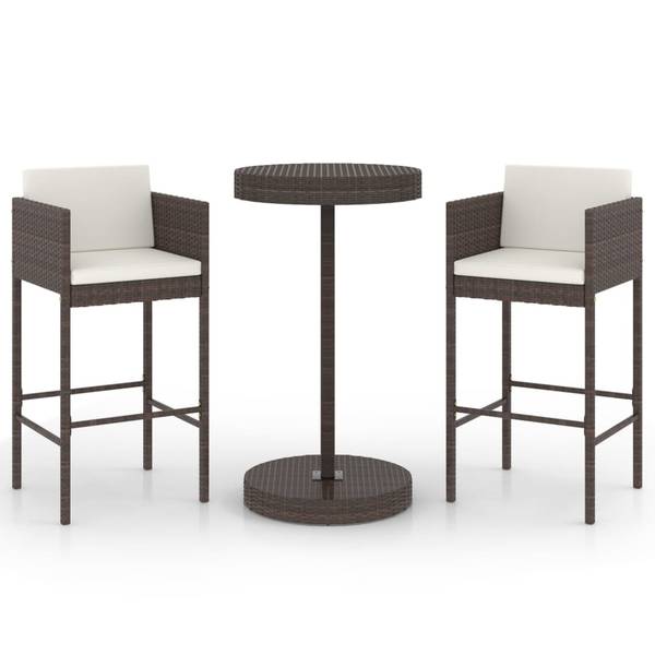 Bar de jardin 3012233-1 (lot de 3) Marron - Blanc - 61 x 61 cm