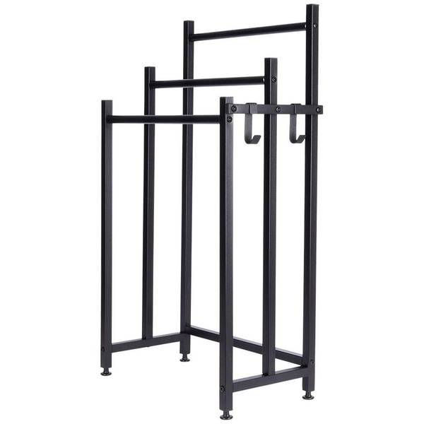 Handtuchständer 569821 Schwarz - Metall - 26 x 84 x 46 cm