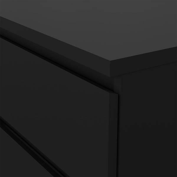 Kommode Naia Schwarz - Holz teilmassiv - 154 x 68 x 50 cm