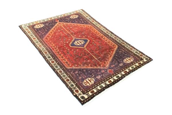 Handgeknüpft Kurzflorteppiche Rot - Wolle - 95 x 1 x 154 cm