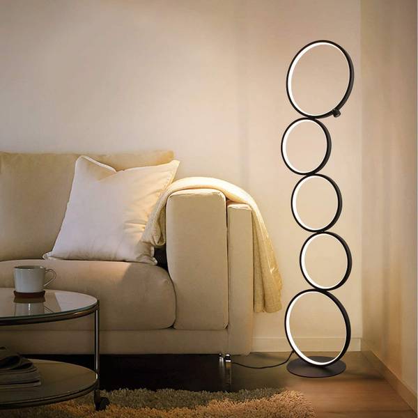 LED Stehlampe iuez Schwarz - Eisen - 26 x 20 x 110 cm