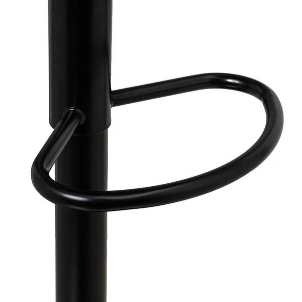 Hocker HH-805401 Schwarz - Metall - Kunstleder - 38 x 20 x 52 cm