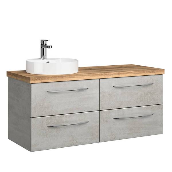 Waschtisch VILLATORO-66-64 Grau - Holzwerkstoff - 118 x 61 x 45 cm