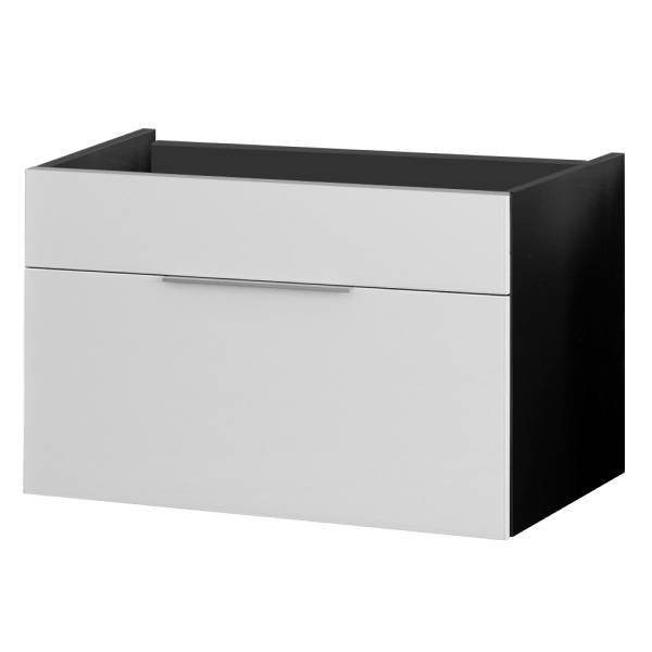 Waschbeckenunterschrank Kara Weiß Weiß - Holzwerkstoff - 81 x 56 x 60 cm