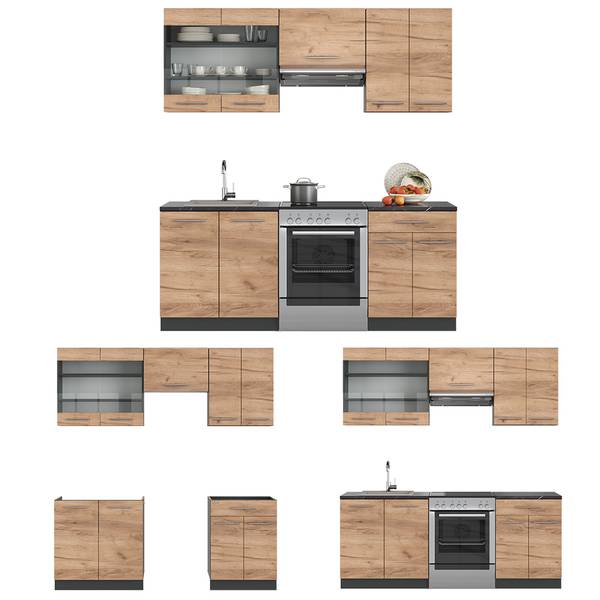 Cuisine Fame-Line 42325 Anthracite - Imitation chêne