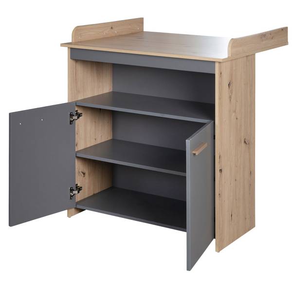 Babyzimmer Set Anna 3-teilig Grau - Eiche