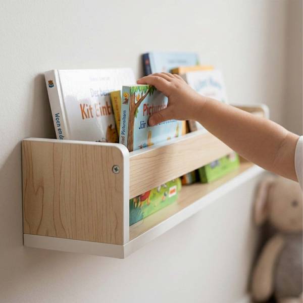 Kinderregal Wand im 3er Set Weiß