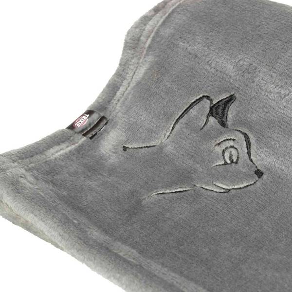 Decke Nilay Grau - Textil - 90 x 1 x 70 cm