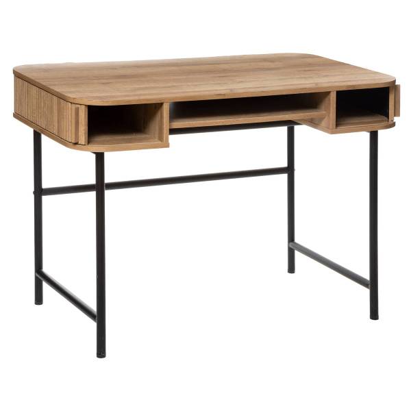 Bureau 2 portes COLVA Marron - Bois manufacturé - 60 x 76 x 105 cm