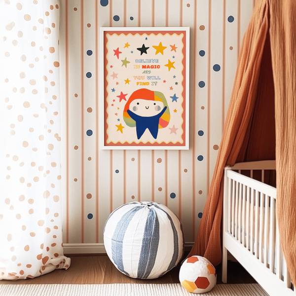 Poster Magic Bunte Sterne 30 x 40 cm