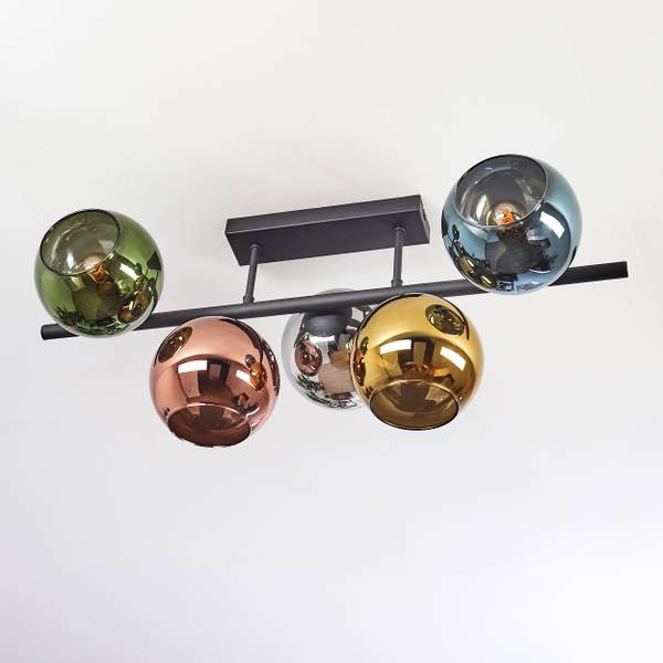 Deckenleuchte Cesaro Blau - Gold - Grau - Grün - Silber - Aluminium - Klarglas - 31 x 28 x 70 cm