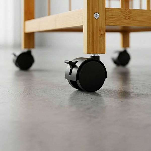Servierwagen Bambus Braun - Bambus - Kunststoff - 53 x 80 x 30 cm