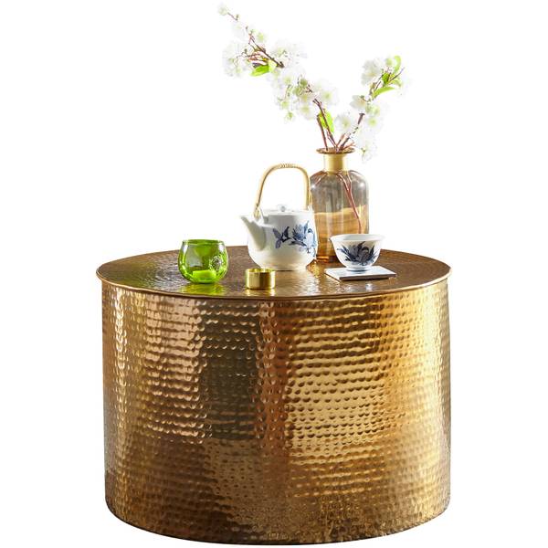 Couchtisch ENNS Gold - Aluminium - 61 x 40 x 61 cm