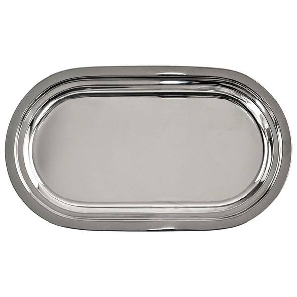 Serviertablett 153448 Silber - Edelstahl - 20 x 2 x 34 cm